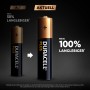 Vergleich: Alte und neue Duracell AA Batterie. Bis zu 100% längere Lebensdauer.