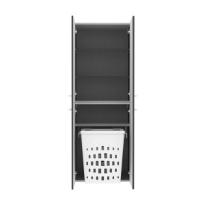 Fackelmann Doppel-Hochschrank Grafit 60 cm x 162 cm x 31,8 cm