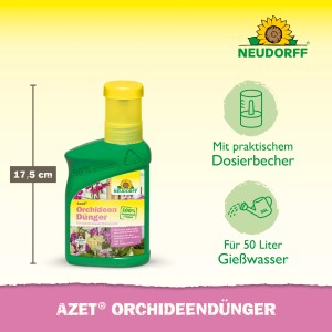 Neudorff Azet Plus Orchideen-Dünger, 250ml Flasche, für gesundes Wachstum und prächtige Blüten.