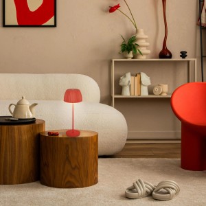 Brilo Akku-Tischleuchte Riffle Dimmbar Touch Orange