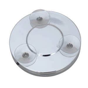 Verchromter Wenko LED Wandspiegel Mosso mit Saugnäpfen zur einfachen Montage.