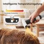 PawHut Pfotentrimmer: Hand trocknet braunes Hundefell mit regulierbarer Temperatur (45-55°C) und 4 Gebläsestufen.