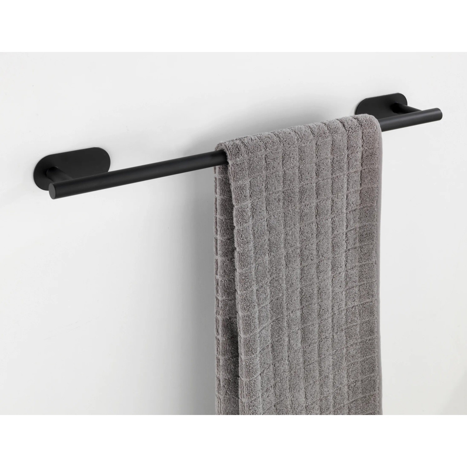 WENKO Turbo-Loc Badetuchstange Mod. Orea Uno Black Matt 60 cm Ohne