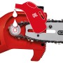 Detailaufnahme: Automatische Kettenschmierung des Einhell Akku-Hochentasters GC-LC 18/20 Li T-Solo.