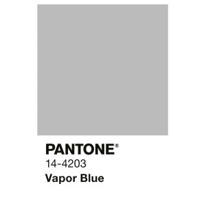Alpina Innenfarbe Pantone Vapor Blue 2,5 l: Helles, mattes Grau mit Blaustich für Wände.