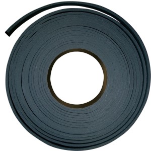 Roro Vorlegedichtband, 6mm x 10m, schwarz, aufgerollt. Zubehör für Türen.