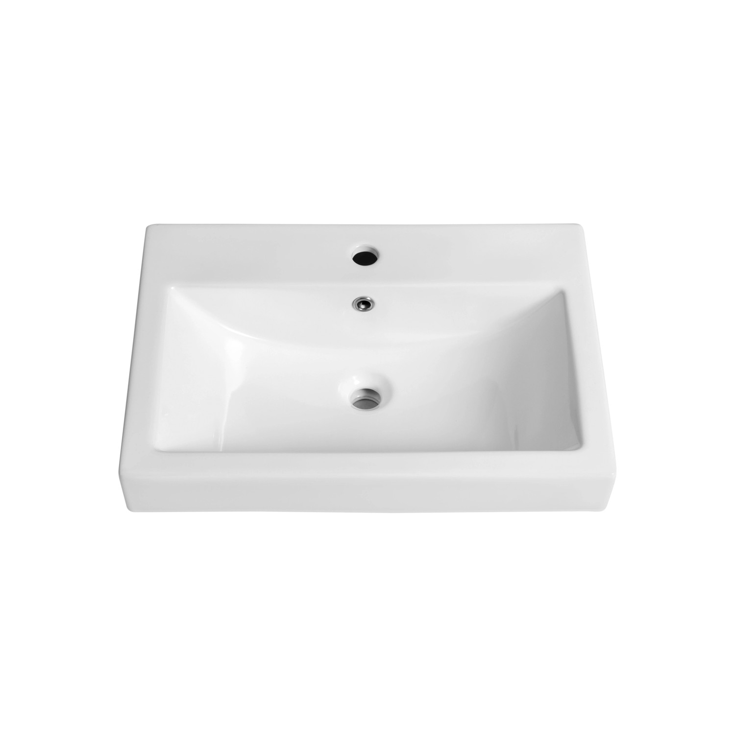 Aufsatzwaschbecken von Held Möbel, Ancona Serie, Keramik, weiß, für Badmöbel-Sets.