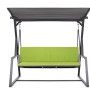 Hollywoodschaukel mit grünem Kissen Setgarden Flat Lemon, 2-Sitzer Gartenmöbel.
