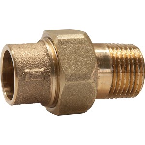 Löt-Verschraubung aus Rotguss, 29 mm, für Wasser- und Heizungsinstallationen.