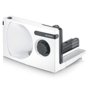 Severin Allesschneider AS 3912 in Weiß-Schwarz. Kompakter Küchenhelfer zum Schneiden von Lebensmitteln.