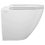Domberg Wand-WC-Set DB1005 in Weiß, mit WC-Sitz und Komforthöhe.