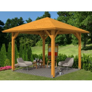 Skan Holz Holz-Pavillon Cannes 1 Eiche hell lasiert 294 cm x 294 cm