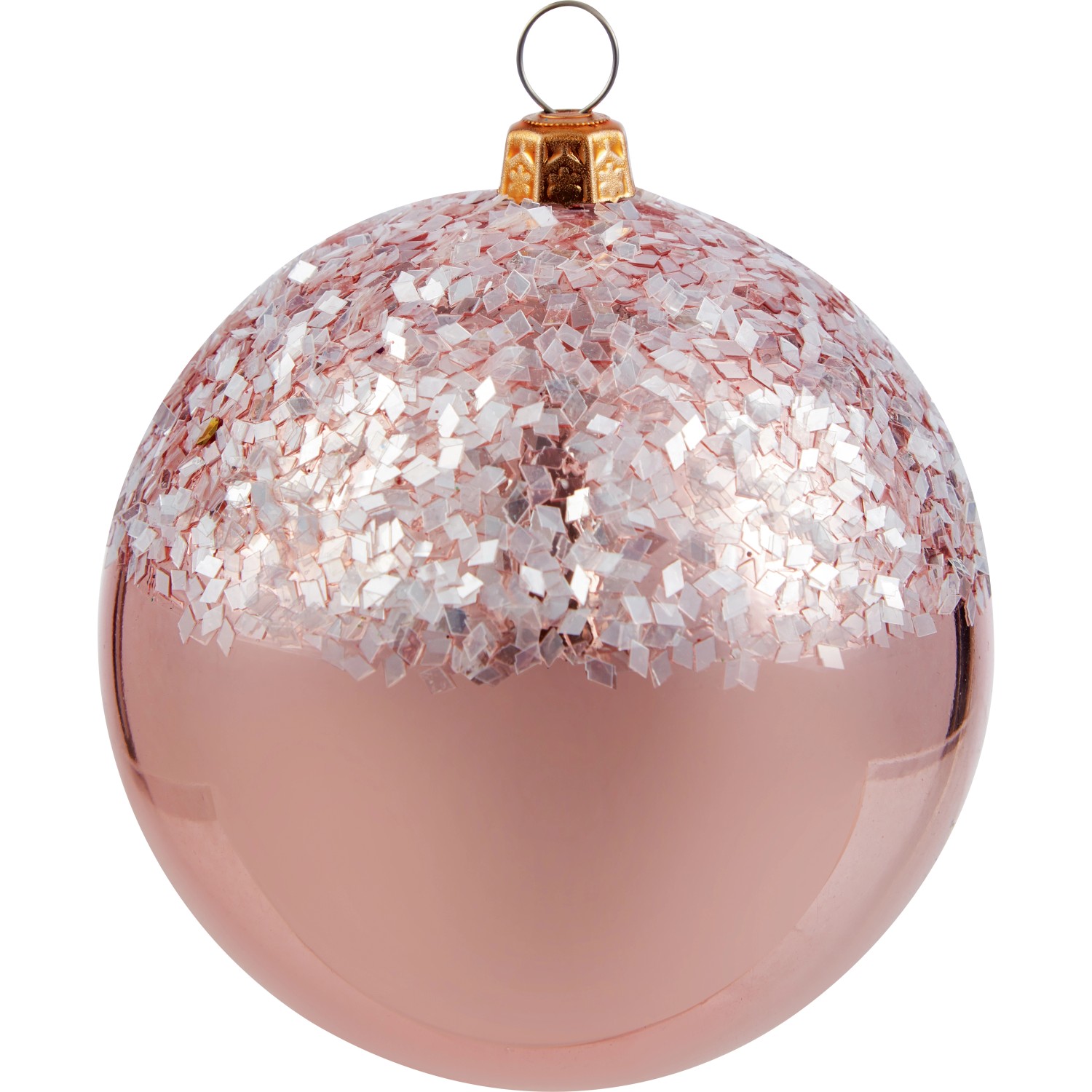 Weihnachtskugel mit Glitzer Rosa kaufen bei OBI