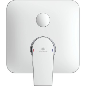 Ideal Standard Edge Unterputz Badearmatur in Chrom, Wannenarmatur mit Hebel und runder Rosette.