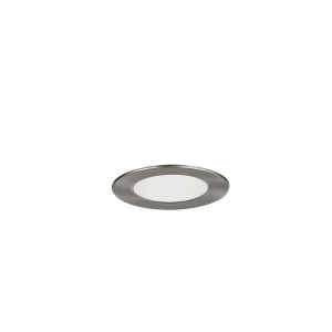 Trio LED Einbauleuchte Virunga, Nickel matt, Ø 11cm. Moderner Einbaustrahler.