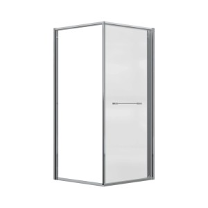 Schulte Sunny Nischendusche mit klarer Schwenk-Schiebetür und Seitenwand, Chromprofile. Modernes Design.