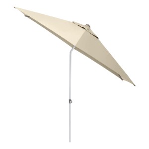Kettler Stockschirm Easy Push LX, rund, Ø 300 cm, silber-natur, mit Neigungsverstellung.