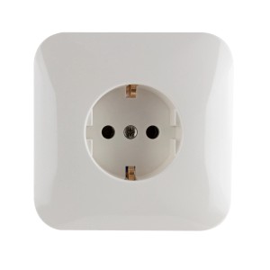 Weiße REV Ritter Steckdose Standard für den Innenbereich.