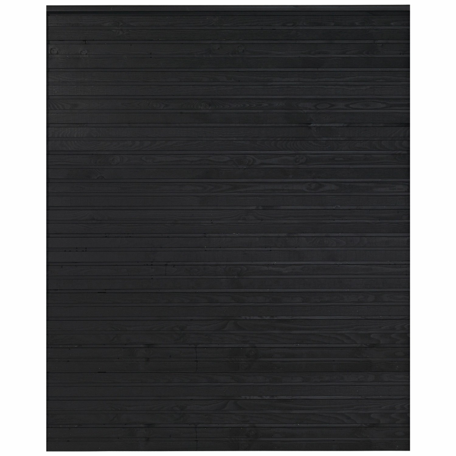 Schwarzer Sichtschutzzaun Plank aus Holz, 174x203 cm, für den Garten.