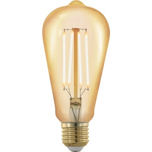 Eglo LED-Leuchtmittel E27, extra warmes Licht, goldfarben, Filament-Optik für Wohnräume.