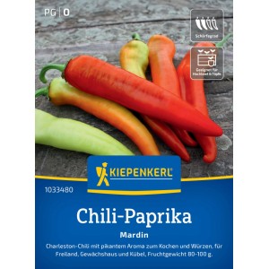 Kiepenkerl Chili-Paprika Mardin F1 Saatgut, verschiedene Farben.