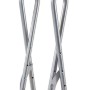 Zusammengeklappter wolfcraft Sägebock SB 60 aus Metall und Holz, klappbar.
