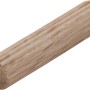 Einzelner Holzdübel aus Buche, geriffelt, Ø 6 mm x 30 mm, geeignet für Holzverbindungen.