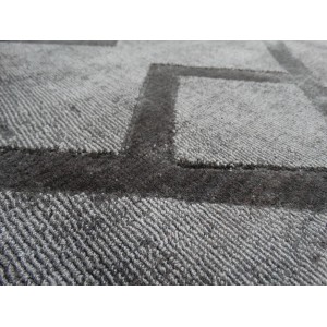 Kayoom Kurzflorteppich Luxury 310, grau-anthrazit, mit geometrischem Muster.