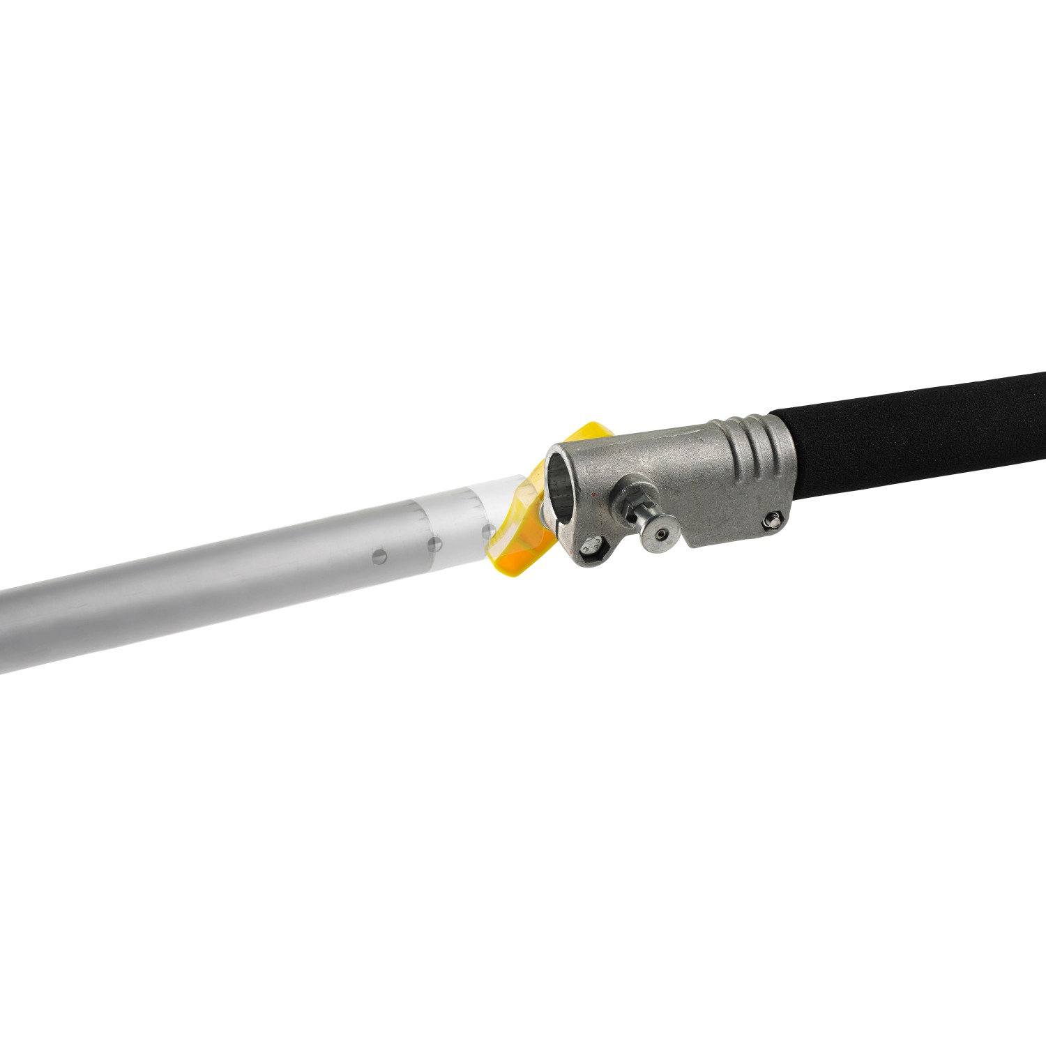 Detailaufnahme der Texas Benzin-Multimaschine 4 in 1: Verbindungsstück und Griff.