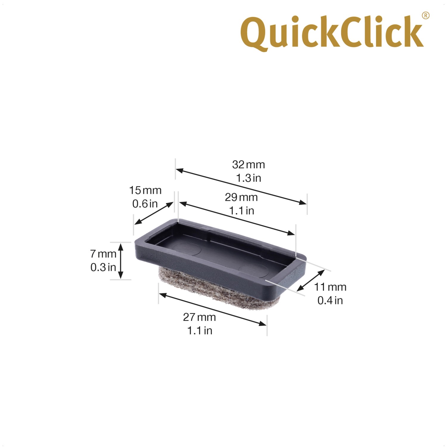 Wagner Ersatzgleiter-Set QuickClick Ultrasoft EH7711 32 mm x 15 mm Braun 8-tlg._6