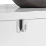okwish Sideboard mit Geometrischem Design Goldene Griffe Wohnzimmer 152x40x75cm Weiß_10