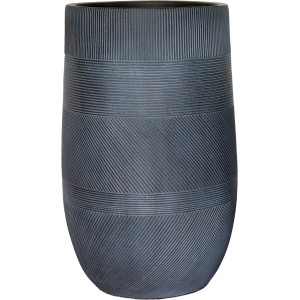 Pflanzgefäß Vase Ø 47 cm x 75 cm Dunkelgrau
