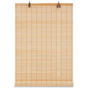 Sol Royal Bambusrollo SolDecor BR7 100x220cm in Naturfarbe mit Zugschnüren für Fenster und Sichtschutz.