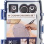 Dremel Holzbearbeitungs-Set 681, 20-teilig, im transparenten Aufbewahrungskoffer.