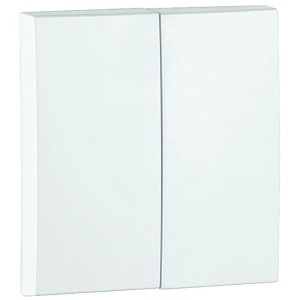 Weiße Logus Serienwippe aus Kunststoff für Schaltereinsätze.