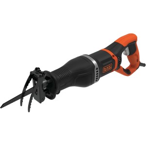 Black+Decker Säbelsäge BES301, 750 W, mit Sägeblatt für Holz und Metall.