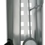 Lienbacher Kamingarnitur, 4-teilig, Silber/Anthrazit: Kaminbesteck mit Besen, Schaufel, Zange und Schürhaken.