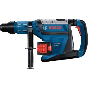 Bosch Professional Akku-Bohrhammer GBH 18V-45 C mit Akku und Zusatzhandgriff.
