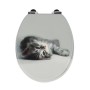 Sinobath WC-Sitz Oval mit Absenkautomatik Süßer Katze