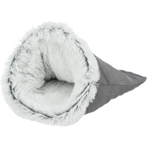 Grau-weißer Trixie Kuschelsack Harvey für Hunde und Katzen, Ø 40x60cm.