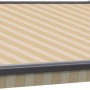 Beige Wismar Teilhülsenmarkise 350x300 cm mit Streifenmuster für Terrasse & Balkon.
