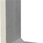 Diephaus L-Stein Ecke bewehrt, 90 Grad, 155x100x12 cm, 2-teilig, grau. Beton Einfassung für Mauersysteme.
