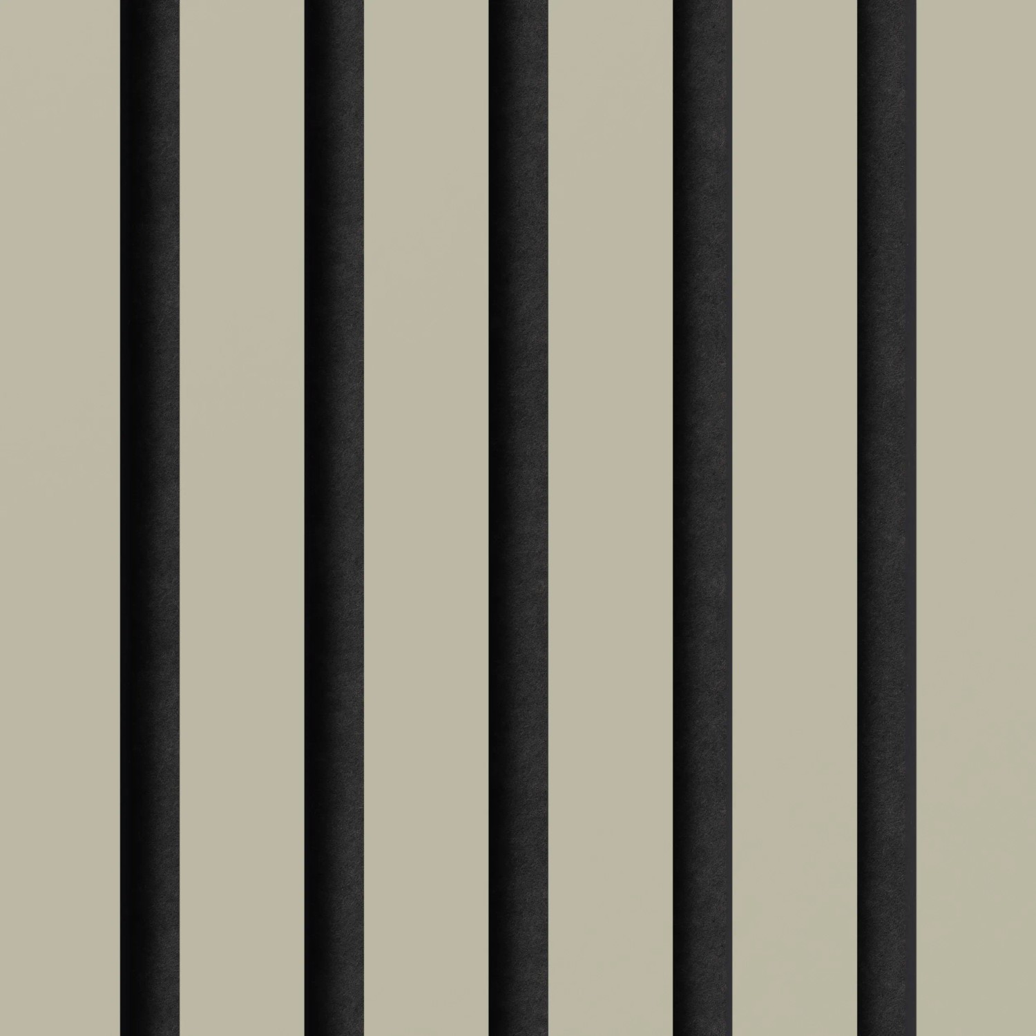 Akustikpaneel Linoleum Mushroom, MDF schwarz, Filz schwarz, 60x240 cm.