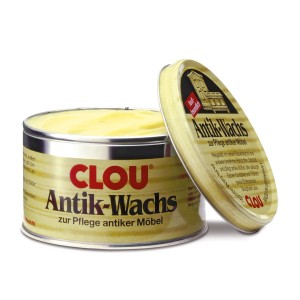 Dose Clou Antik-Wachs Fest Natur 375ml für die Holzpflege und zum Schutz antiker Möbel.