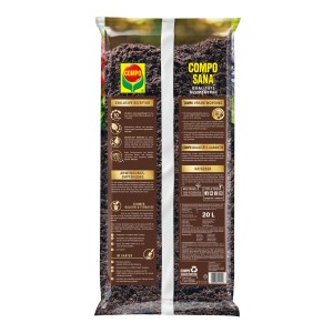 Sack Compo Sana torffreie Qualitäts-Blumenerde 20L, Universalerde für Zimmer-, Balkon- und Gartenpflanzen.