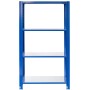 Blaues Ar Shelving T Profile Steckregal mit 4 Böden (verzinkt), 200x60x30cm, bis 180kg belastbar.