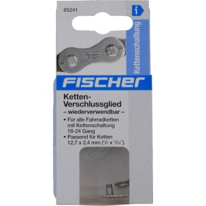 Fischer Kettenverschlussglieder für Kettenschaltung, 2 Stück, 12,7x2,4mm.