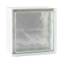 Klarer Glasbaustein Thermo Block Wolke, 19x19x13,5 cm, Ug 0,8 für Innen & Außen.
