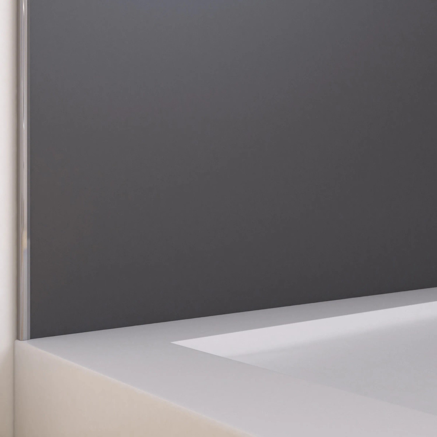 Aurlane Design-Duschwand in Satin Grey, 120x210x0,3 cm. Duschpaneel für die Badrenovierung.