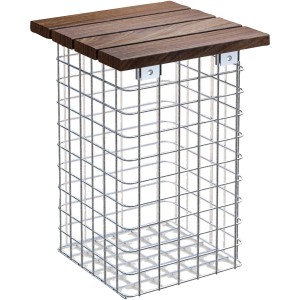 Gabiona Gabionen-Hocker feuerverz 52 x 32 x 32 cm Maschenw 5 x 5 cm Cumaru